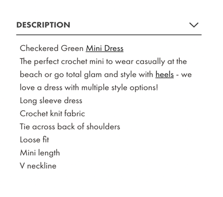 Chanel Product Description