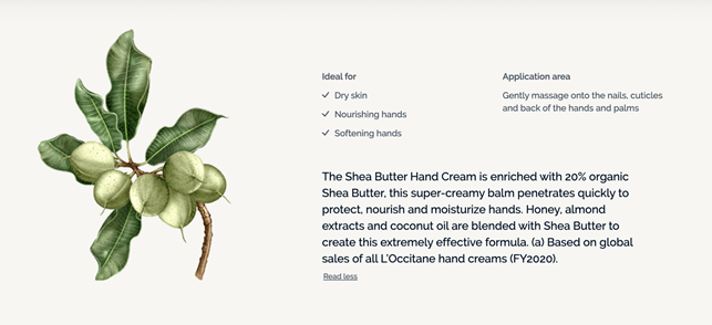 L'occitane Product Description