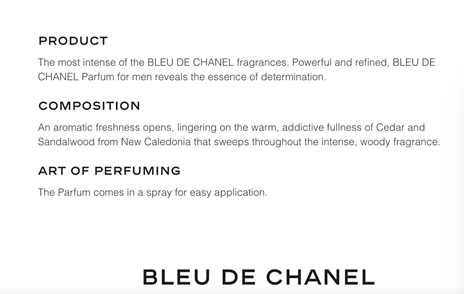Chanel Product Description