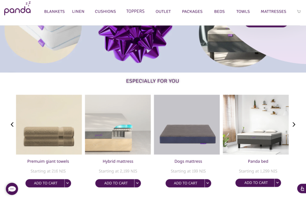 Panda home page recommendations